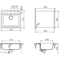 Кухонная мойка Schock Vero 60 (N-100) Magma [700079] - Превью изображения №2 — Интернет-магазин Time-Shop