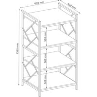 Стеллаж Signal Tablo R4 (дуб/темно-коричневый) - Превью изображения №4 — Интернет-магазин Time-Shop