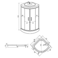 Душевая кабина Erlit ER3509P-C3-RUS 90x90 - Превью изображения №2 — Интернет-магазин Time-Shop