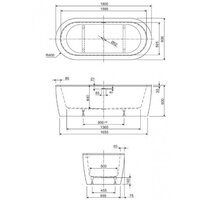Ванна Cezares Slim Central-180-80-60-NERO-SET - Превью изображения №3 — Интернет-магазин Time-Shop