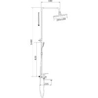 Душевая система  Shevanik S8136F - Превью изображения №21 — Интернет-магазин Time-Shop