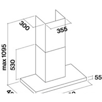 Кухонная вытяжка Falmec Lumina NRS 120 800 м3/ч (черный) - Превью изображения №2 — Интернет-магазин Time-Shop