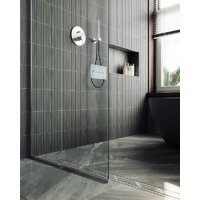 Душевая стенка MaybahGlass 195x89 MGD-689-5у (прозрачное стекло/хром матовый) - Превью изображения №3 — Интернет-магазин Time-Shop