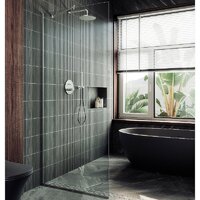 Душевая стенка MaybahGlass 195x89 MGD-689-5у (прозрачное стекло/хром матовый) - Превью изображения №7 — Интернет-магазин Time-Shop