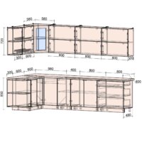 Готовая кухня Интерлиния Мила Матте 1.5x3.0 А левая (белый/луна/опал светлый) - Превью изображения №5 — Интернет-магазин Time-Shop