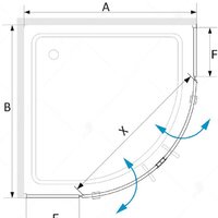 Душевой уголок RGW SV-53B 90х90 - Превью изображения №3 — Интернет-магазин Time-Shop
