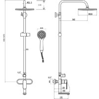 Душевая система  Savol S-600308 - Превью изображения №2 — Интернет-магазин Time-Shop