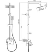 Душевая система  Ledeme L2478B - Превью изображения №2 — Интернет-магазин Time-Shop