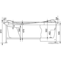Ванна Aquanet Jamaica 160x110 R - Превью изображения №6 — Интернет-магазин Time-Shop