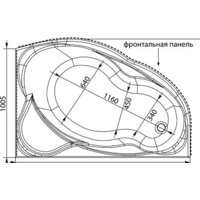 Ванна Aquanet Jamaica 160x110 R - Превью изображения №5 — Интернет-магазин Time-Shop