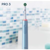 Электрическая зубная щетка Oral-B Pro 3 3000 Cross Action D505.513.3 (голубой) - Превью изображения №4 — Интернет-магазин Time-Shop