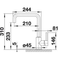 Смеситель Blanco Mili (хром) - Превью изображения №2 — Интернет-магазин Time-Shop