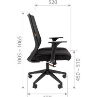 Офисное кресло CHAIRMAN 555 LT (черный) - Превью изображения №5 — Интернет-магазин Time-Shop