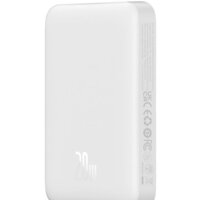 Внешний аккумулятор Baseus Magnetic Mini Air Wireless Fast Charge Power Bank 20W 10000mAh (белый) - Превью изображения №3 — Интернет-магазин Time-Shop
