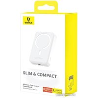 Внешний аккумулятор Baseus Magnetic Mini Air Wireless Fast Charge Power Bank 20W 10000mAh (белый) - Превью изображения №19 — Интернет-магазин Time-Shop