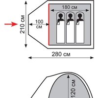 Кемпинговая палатка Totem Indi 3 V2 - Превью изображения №2 — Интернет-магазин Time-Shop