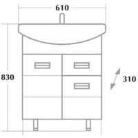  Onika Тумба с умывальником Балтика 60.12 106041 + WH110246 - Превью изображения №9 — Интернет-магазин Time-Shop