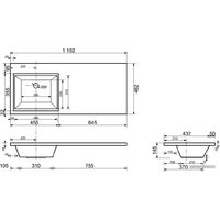 Умывальник Эстет Даллас 110, левая (белый) - Превью изображения №5 — Интернет-магазин Time-Shop