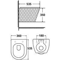 Унитаз подвесной Roxen Vine Tornado 530225-01 - Превью изображения №2 — Интернет-магазин Time-Shop