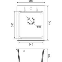 Кухонная мойка GranFest Urban GF-UR-240 (песочный) - Превью изображения №3 — Интернет-магазин Time-Shop