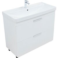  Aquanet Тумба под умывальник Ирис New 100 339257 (белый глянцевый) - Превью изображения №6 — Интернет-магазин Time-Shop