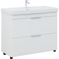  Aquanet Тумба под умывальник Ирис New 100 339257 (белый глянцевый) - Превью изображения №2 — Интернет-магазин Time-Shop