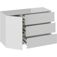 Комод Трия Glance тип 2 (белый/стекло белый глянец) - Превью изображения №3 — Интернет-магазин Time-Shop