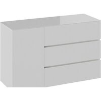 Комод Трия Glance тип 2 (белый/стекло белый глянец) - Превью изображения №2 — Интернет-магазин Time-Shop