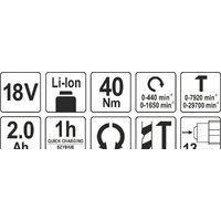 Ударная дрель-шуруповерт Yato YT-82786 (с 1-м АКБ) - Превью изображения №6 — Интернет-магазин Time-Shop