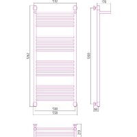 Полотенцесушитель Сунержа Богема с полкой+ 1200x500 00-0223-1250 - Превью изображения №3 — Интернет-магазин Time-Shop
