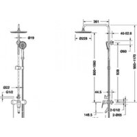 Душевая система  Bravat F6429564CP-A-ENG - Превью изображения №2 — Интернет-магазин Time-Shop