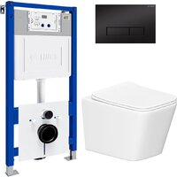 Lauter Square 214903 с кнопкой 219704HD (узкая, черный)