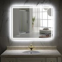  Пекам Зеркало Greta 100x60 greta-100x60spcl (с подогревом, подсветкой, сенсором на прикосновение и часами) - Превью изображения №13 — Интернет-магазин Time-Shop