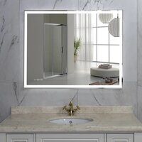  Пекам Зеркало Greta 100x60 greta-100x60spcl (с подогревом, подсветкой, сенсором на прикосновение и часами) - Превью изображения №2 — Интернет-магазин Time-Shop