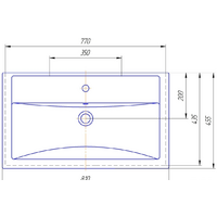 Умывальник Kirovit Фостер 800 - Превью изображения №4 — Интернет-магазин Time-Shop