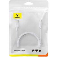 Кабель Baseus Silky Fast Charging Data Cable USB Type-A - USB Type-C 3A (1 м, белый) - Превью изображения №2 — Интернет-магазин Time-Shop