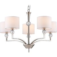 Подвесная люстра Ambrella light LH71121/5 SN/WH (никель/белый) - Превью изображения №3 — Интернет-магазин Time-Shop