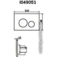 Панель смыва AM.PM I049031 (матовый никель) - Превью изображения №2 — Интернет-магазин Time-Shop