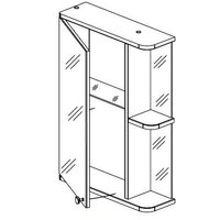  СанитаМебель Шкаф с зеркалом Камелия-09.45 (левый, белый) - Превью изображения №2 — Интернет-магазин Time-Shop