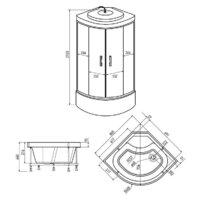 Душевая кабина Erlit ER3508TP-C4-RUS 80x80 - Превью изображения №2 — Интернет-магазин Time-Shop