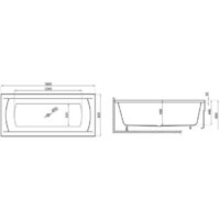 Ванна Polimat Ines 190x90 00085 (с ножками) - Превью изображения №4 — Интернет-магазин Time-Shop