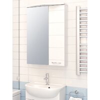 Runo Шкаф с зеркалом для ванной Кипарис 50 правый