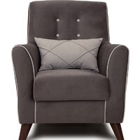 Интерьерное кресло Нижегородмебель Френсис ТК 261 (офелия/амиго велюр, коричневый) - Превью изображения №2 — Интернет-магазин Time-Shop