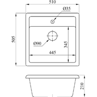 Кухонная мойка БелЭворс Rio (блэк) - Превью изображения №2 — Интернет-магазин Time-Shop