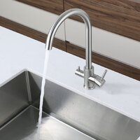 Смеситель GranFest QUARZ GF-Z5420 (нержавеющая сталь) - Превью изображения №2 — Интернет-магазин Time-Shop