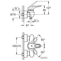 Смеситель Grohe Eurostyle 33590003 - Превью изображения №2 — Интернет-магазин Time-Shop