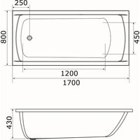 Ванна 1Марка Modern 170x80 - Превью изображения №4 — Интернет-магазин Time-Shop