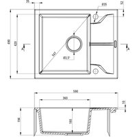 Кухонная мойка Deante Andante ZQN T11A (металлический антрацит) - Превью изображения №2 — Интернет-магазин Time-Shop