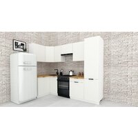 Готовая кухня ВерсоМебель Эко-2 1.2x2.7 левая (белый фасадный/ст.золотистый дуб) - Превью изображения №2 — Интернет-магазин Time-Shop
