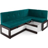 Угловой диван Мебель-АРС Нотис 191х82х116 см M11-27-2 (бархат сине-зеленый Star Velvet 43 Black Green) - Превью изображения №3 — Интернет-магазин Time-Shop